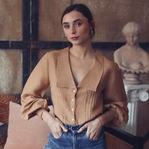 NWOT MILLE  Diana Top in Almond